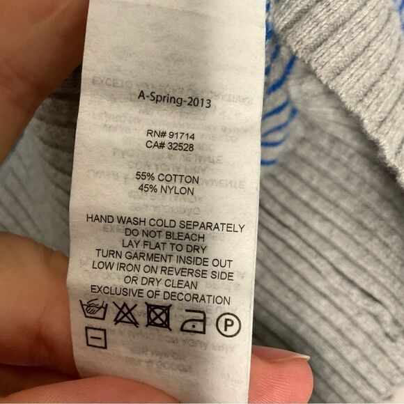 ARMANI EXCHANGE Pull-on Crew Neck Knit Blue Gray Sweater Men's Size Medium. - Picture 7 of 9